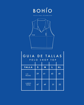 Polo Crop Top Femenino Bichos Raros Marfil